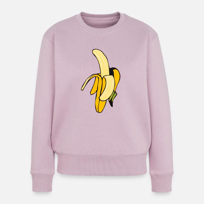 Banane 8 A - Frauen Premium Bio Pullover - Altrosa