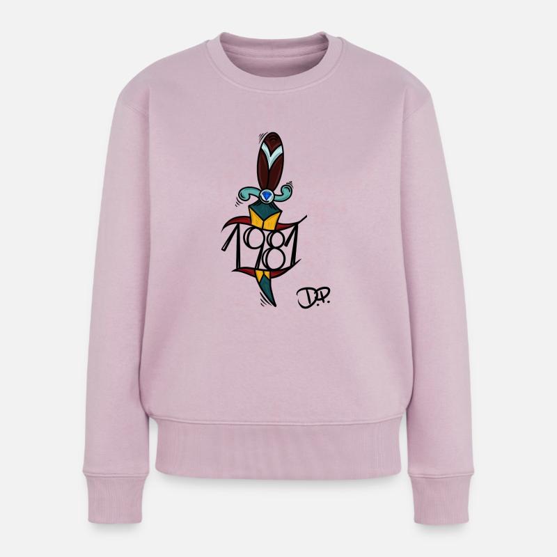 Dolch 🗡 - Frauen Premium Bio Pullover - Altrosa