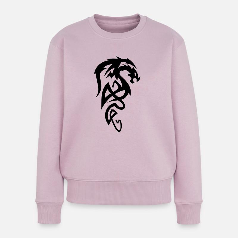 Drache Tribal - Frauen Premium Bio Pullover - Altrosa