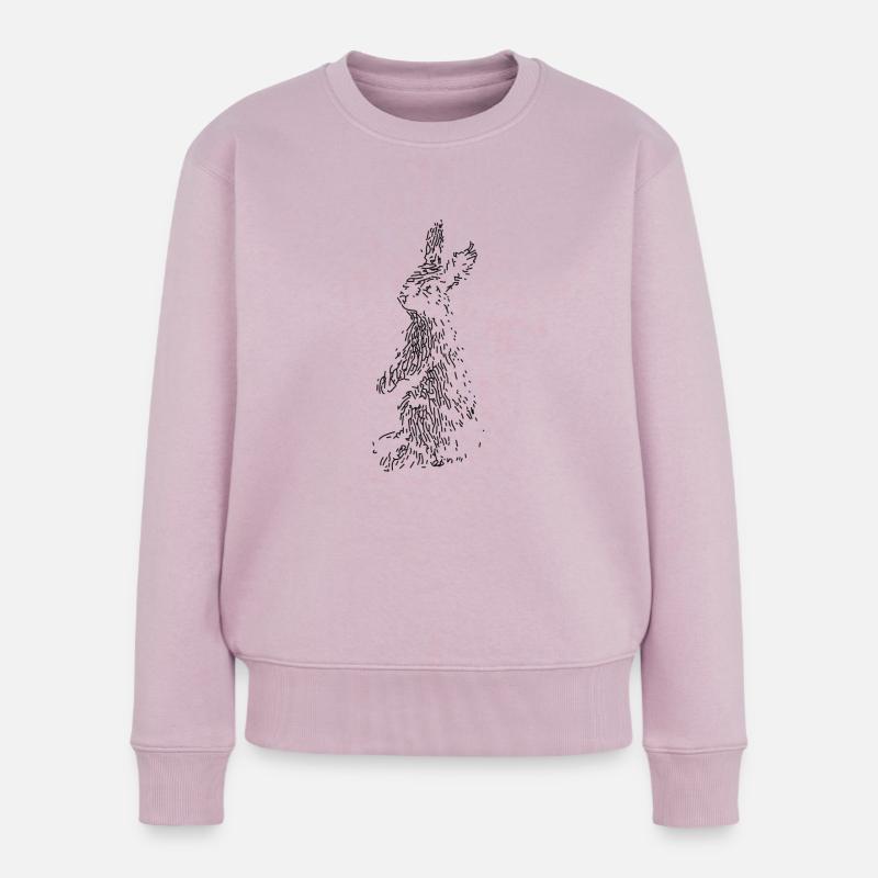 Hase - Frauen Premium Bio Pullover - Altrosa