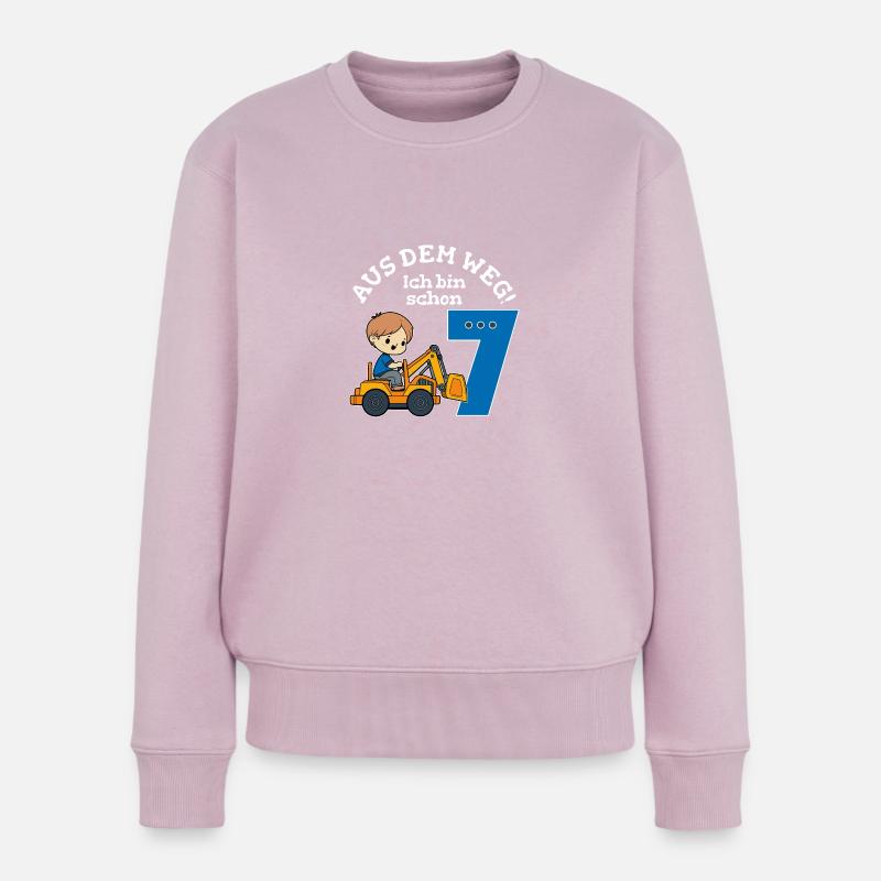 7. Geburtstag Bagger Junge - Frauen Premium Bio Pullover - Altrosa