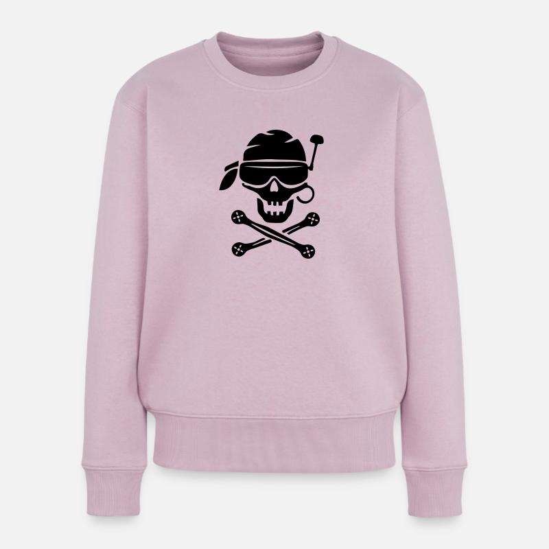 Pirate FPV-Treiber - Frauen Premium Bio Pullover - Altrosa
