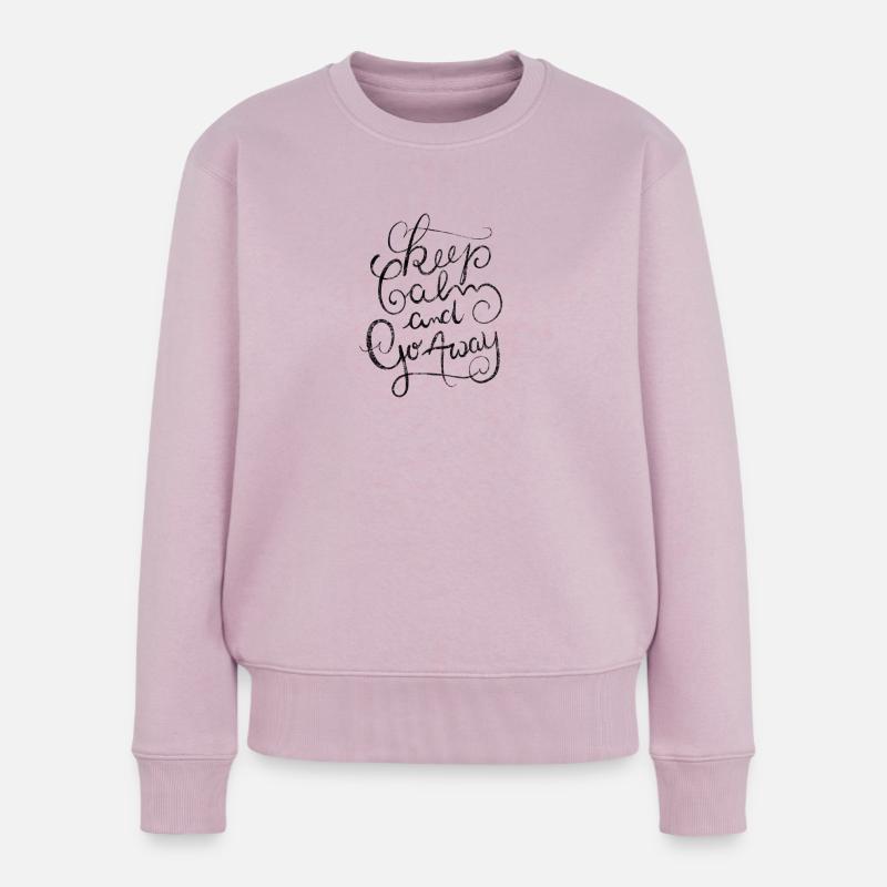 Behalten Sie Ruhe und gehen weg - Frauen Premium Bio Pullover - Altrosa