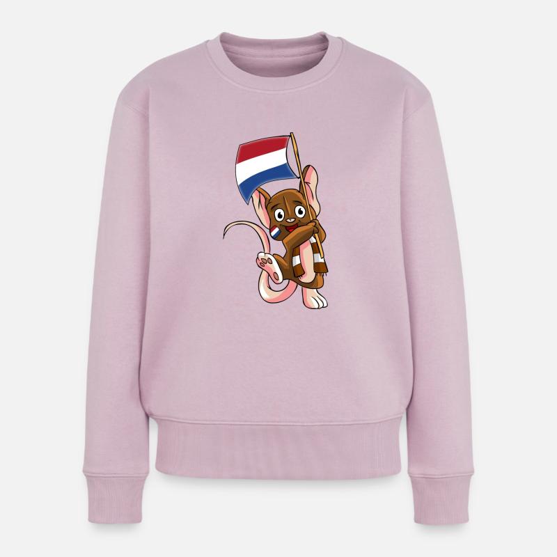 Holländer Fan Maus - Frauen Premium Bio Pullover - Altrosa