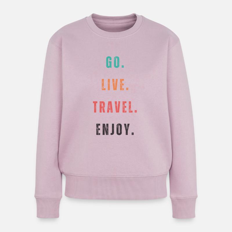 Reise - Frauen Premium Bio Pullover - Altrosa