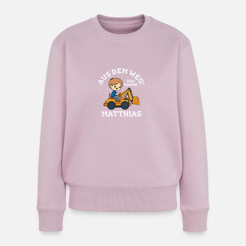 Matthias Vorname Bagger - Frauen Premium Bio Pullover - Altrosa