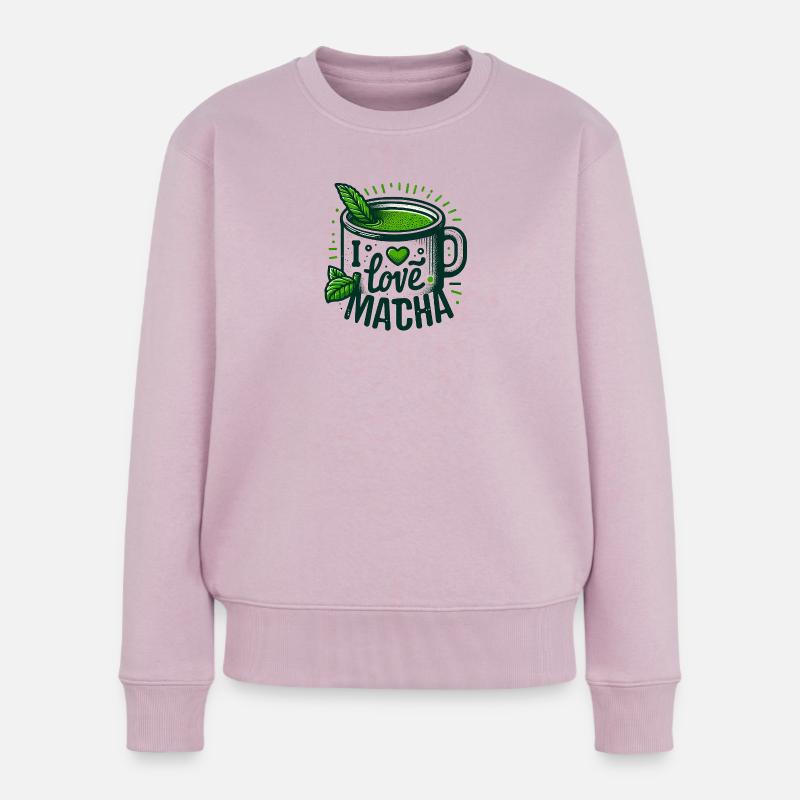 Ich mag Matcha - Frauen Premium Bio Pullover - Altrosa