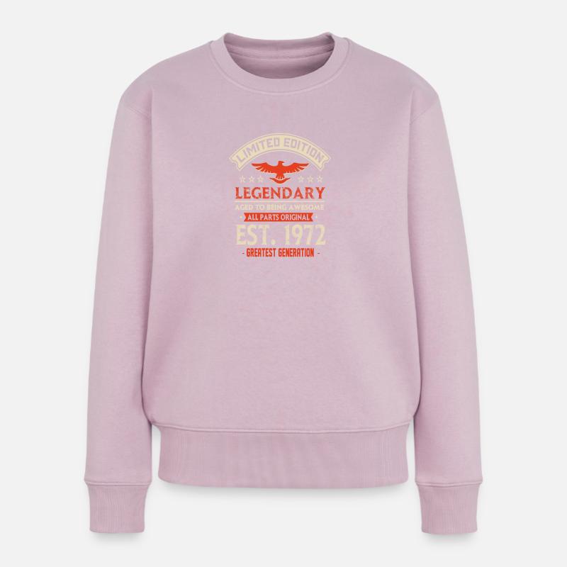 Édition limitée Legendary Est 1972 - Pull Premium bio Femme - rose poudré