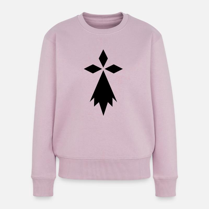 Hermine Bretagne drapeau - Pull Premium bio Femme - rose poudré