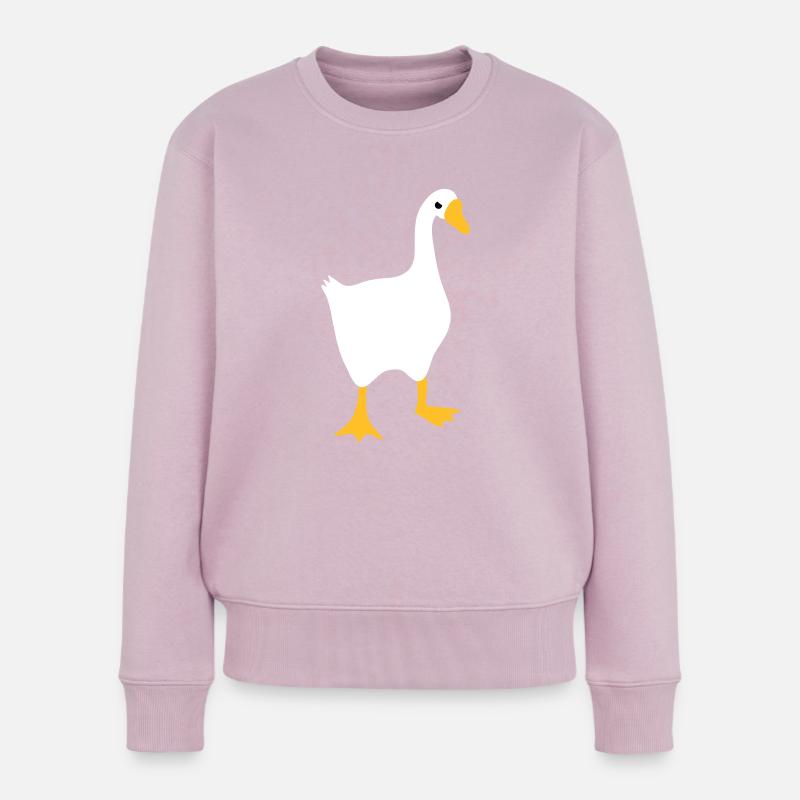Sehr böse weiße Gans - Frauen Premium Bio Pullover - Altrosa