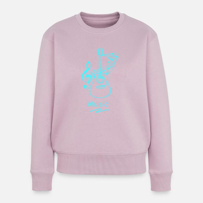 Music - Frauen Premium Bio Pullover - Altrosa