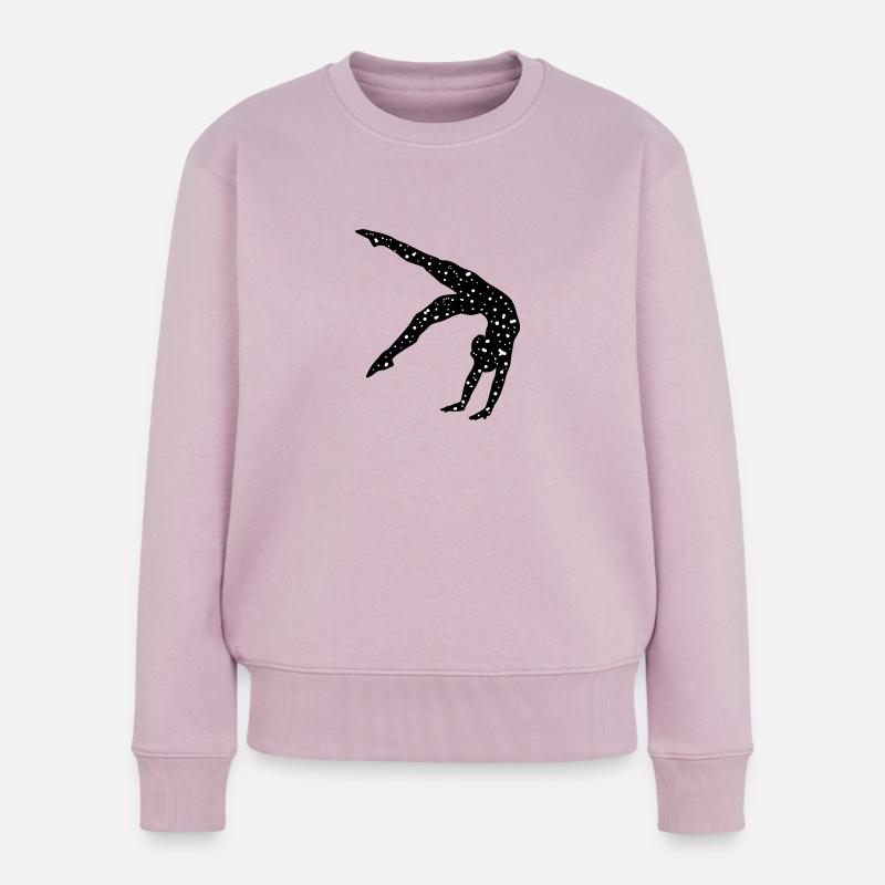 Turnen, Turnerin Galaxie - Frauen Premium Bio Pullover - Altrosa