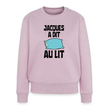 Jacques a dit au lit - Pull Premium bio Femme - rose poudré - Devant - Julia (174cm)