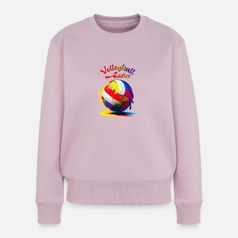 Volleyball-Süchtiger - Frauen Premium Bio Pullover - Altrosa