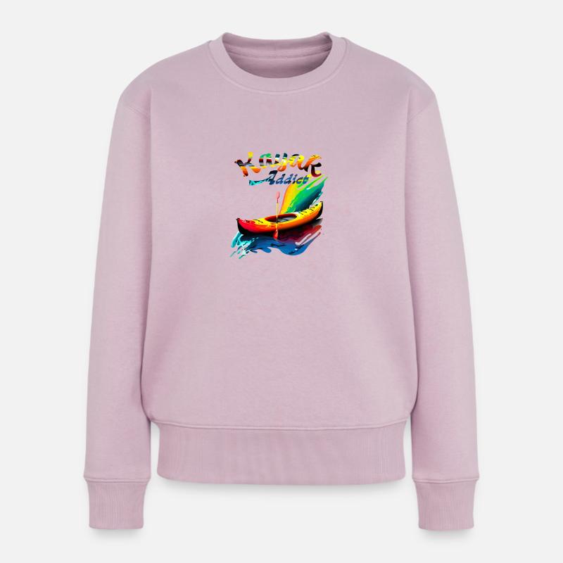 Kajak-Süchtiger - Frauen Premium Bio Pullover - Altrosa