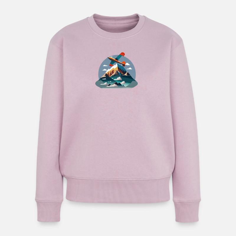 RedTipMountain - Frauen Premium Bio Pullover - Altrosa