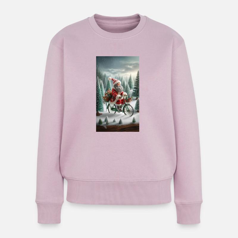 Weihnachtsmann - Frauen Premium Bio Pullover - Altrosa