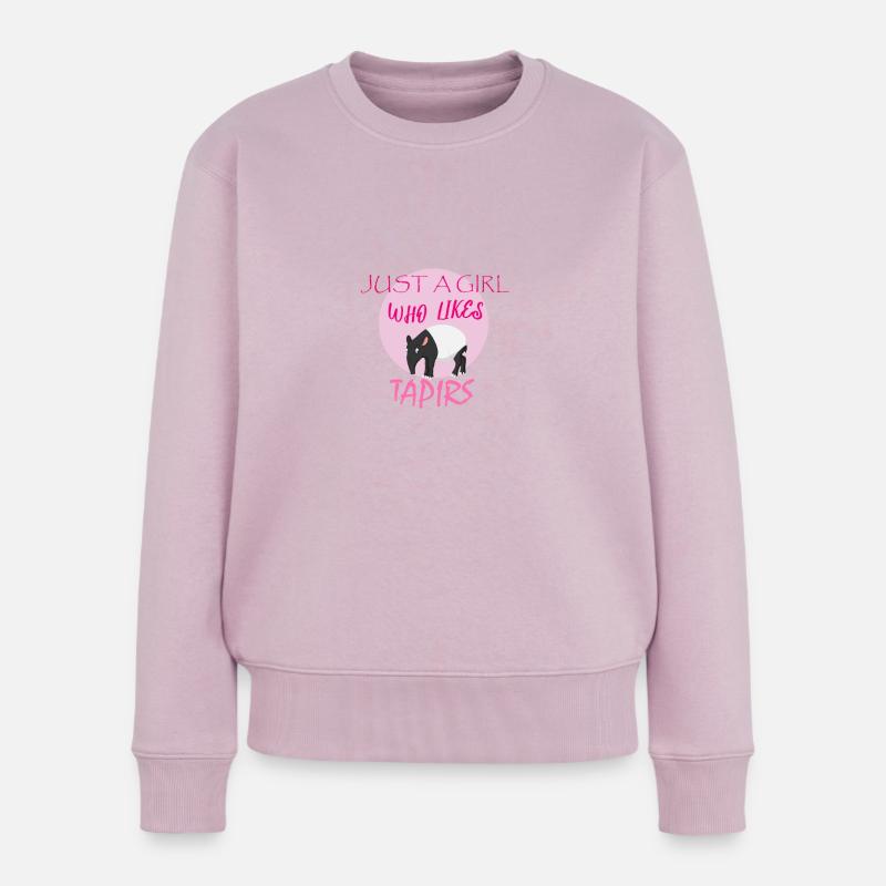 Nur ein Mädchen, das Tapire mag - Frauen Premium Bio Pullover - Altrosa