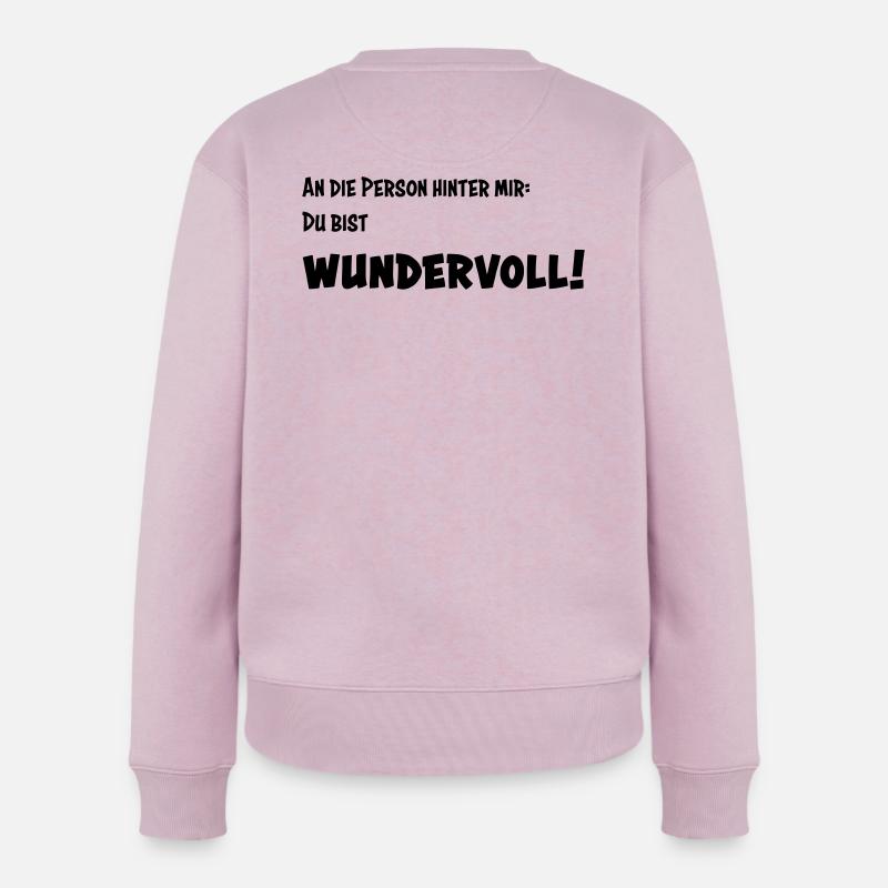 Du bist Wundervoll - Frauen Premium Bio Pullover - Altrosa