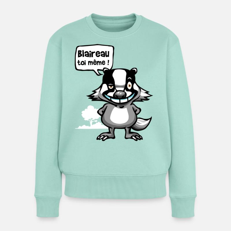 le blaireau - Pull Premium bio Femme - menthe 