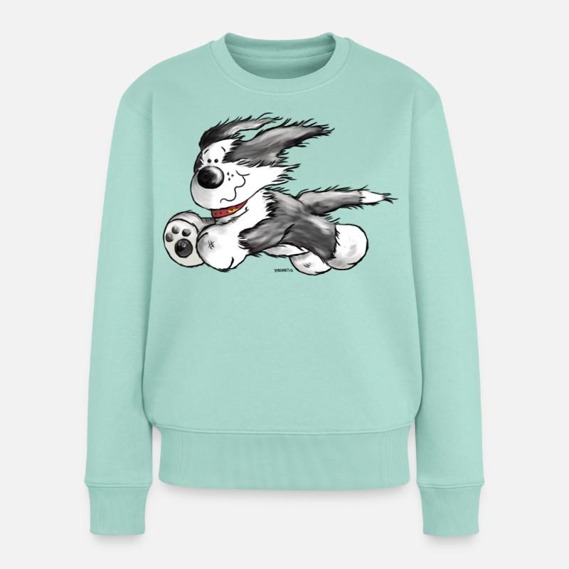 Beardie Power - Bearded Collie - Hund - Frauen Premium Bio Pullover - Mint 