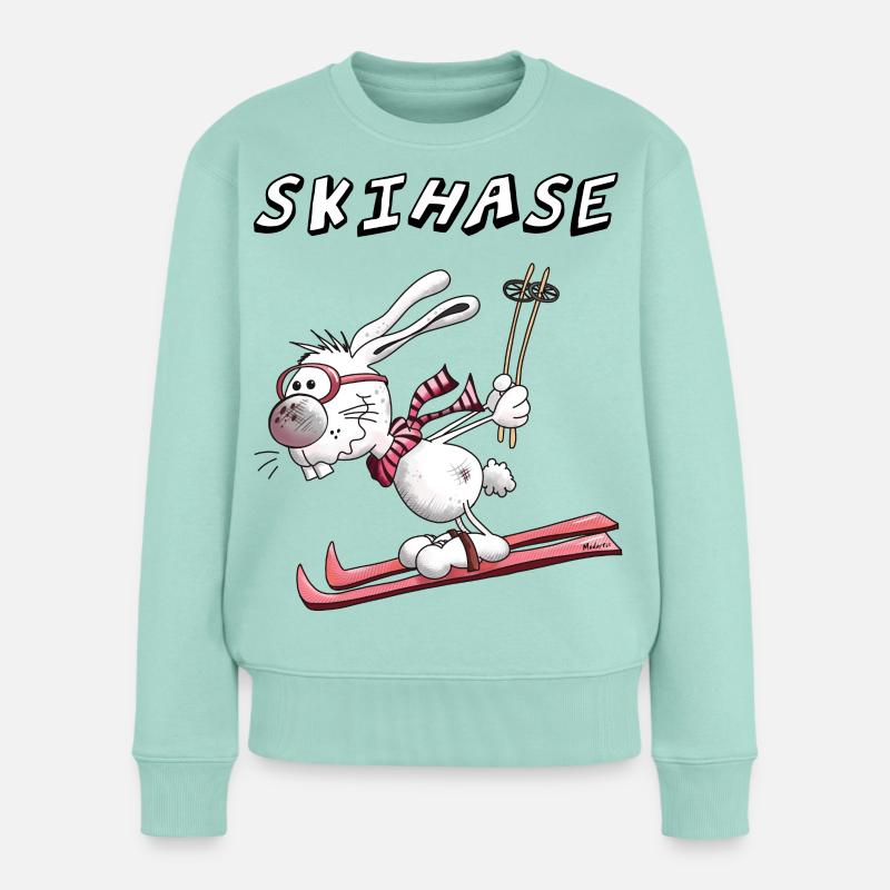 Skihase - Frauen Premium Bio Pullover - Mint 