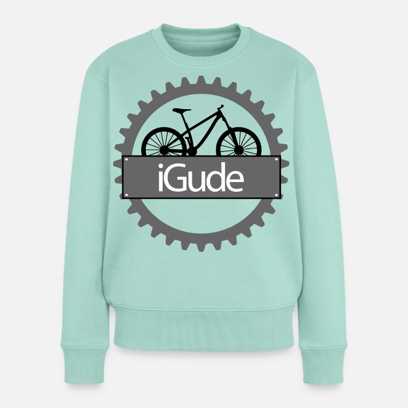 iGude Zahnrad MTB - Frauen Premium Bio Pullover - Mint 