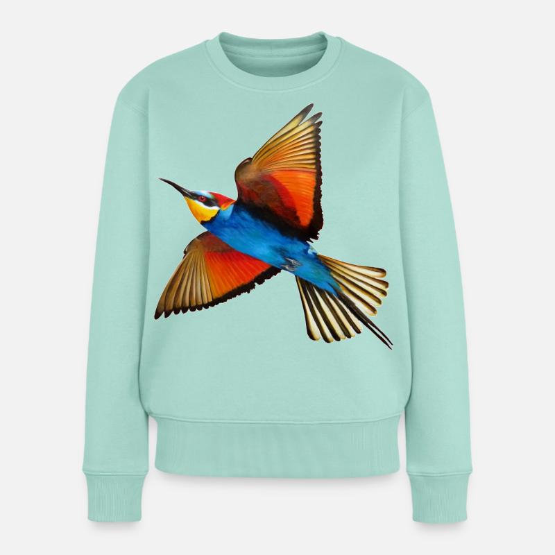 Bienenfresser-Vogel - Frauen Premium Bio Pullover - Mint 