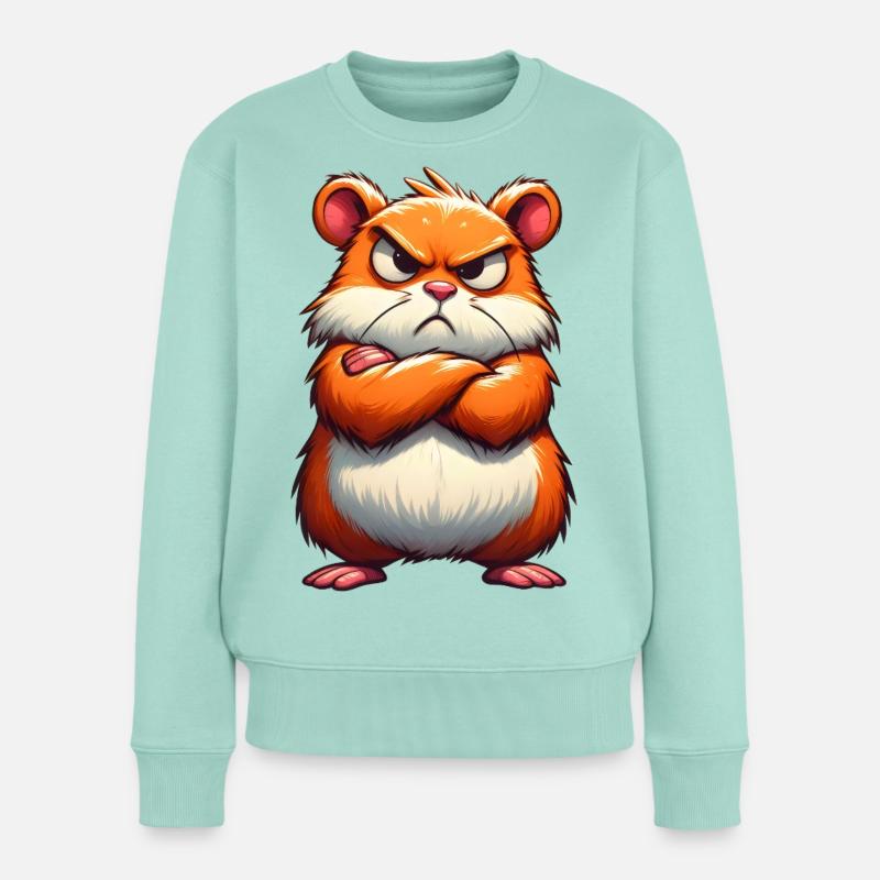 hamster grognon mécontent - Pull Premium bio Femme - menthe 