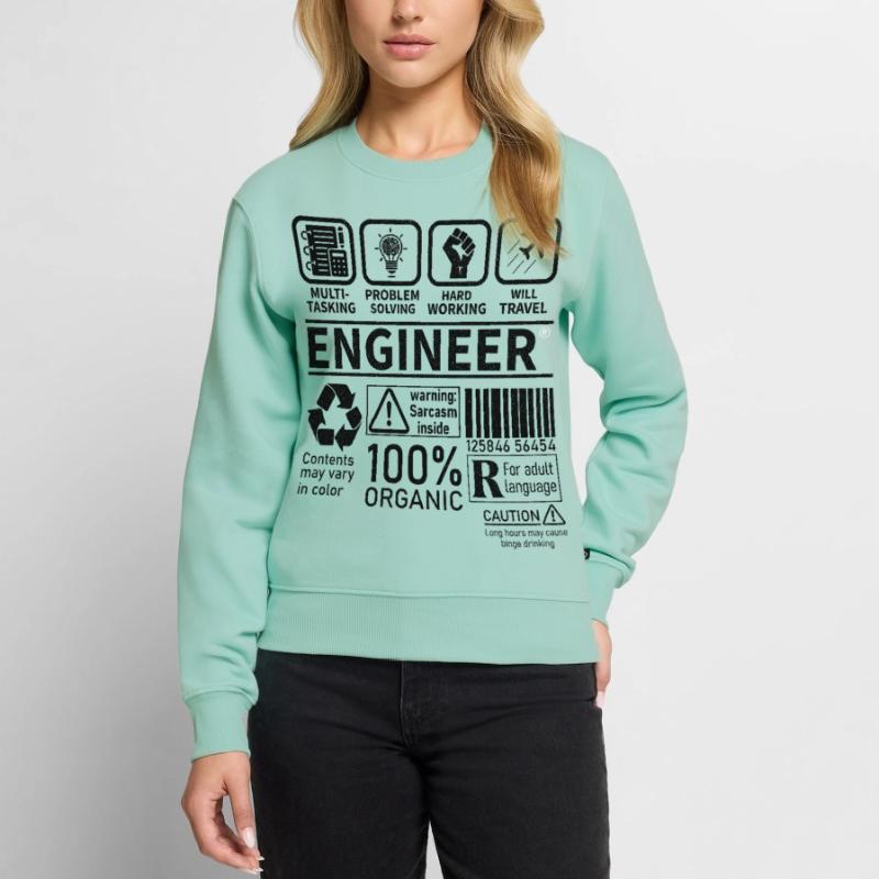 engineer multi tasking problem solving working Frauen Premium Bio Pullover