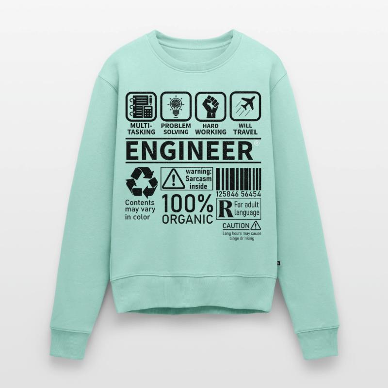 engineer multi tasking problem solving working Frauen Premium Bio Pullover