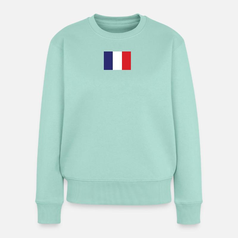 Frankreich Flagge - Frauen Premium Bio Pullover - Mint 