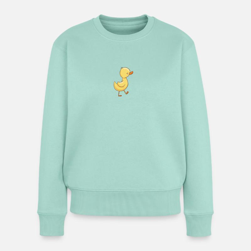 Entchen mit roten Bäkchen - Frauen Premium Bio Pullover - Mint 