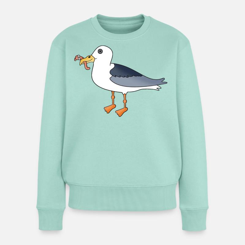 Moewe und Wattwurm Wattn Team - Frauen Premium Bio Pullover - Mint 
