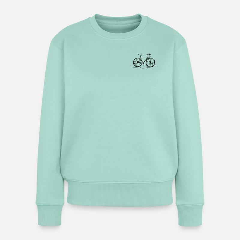 Fahrrad Linie - Frauen Premium Bio Pullover - Mint 
