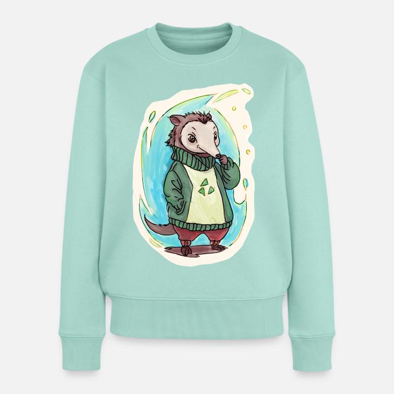 Grünes Reycling Bärchen - Frauen Premium Bio Pullover - Mint 