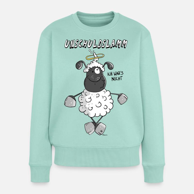 Unschuldslamm Ich war's nicht - Frauen Premium Bio Pullover - Mint 