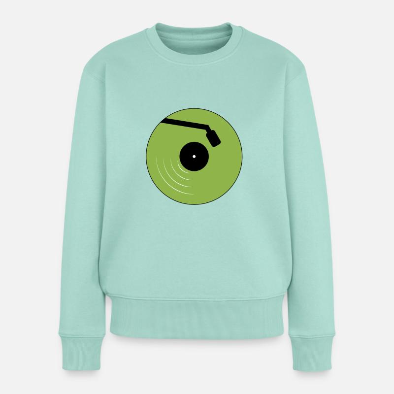 Schallplatte - Frauen Premium Bio Pullover - Mint