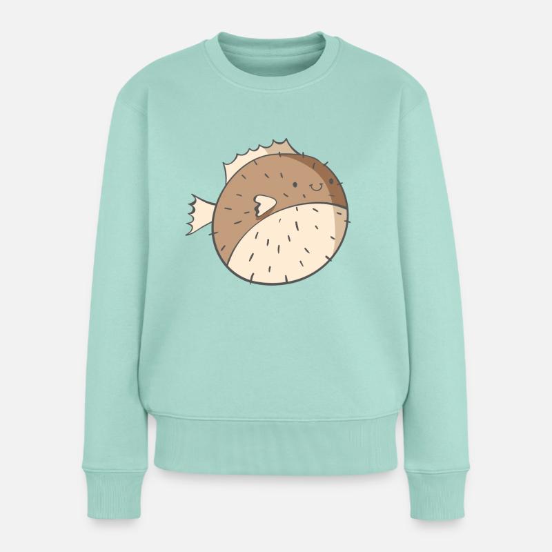 Kugelfisch - Frauen Premium Bio Pullover - Mint 