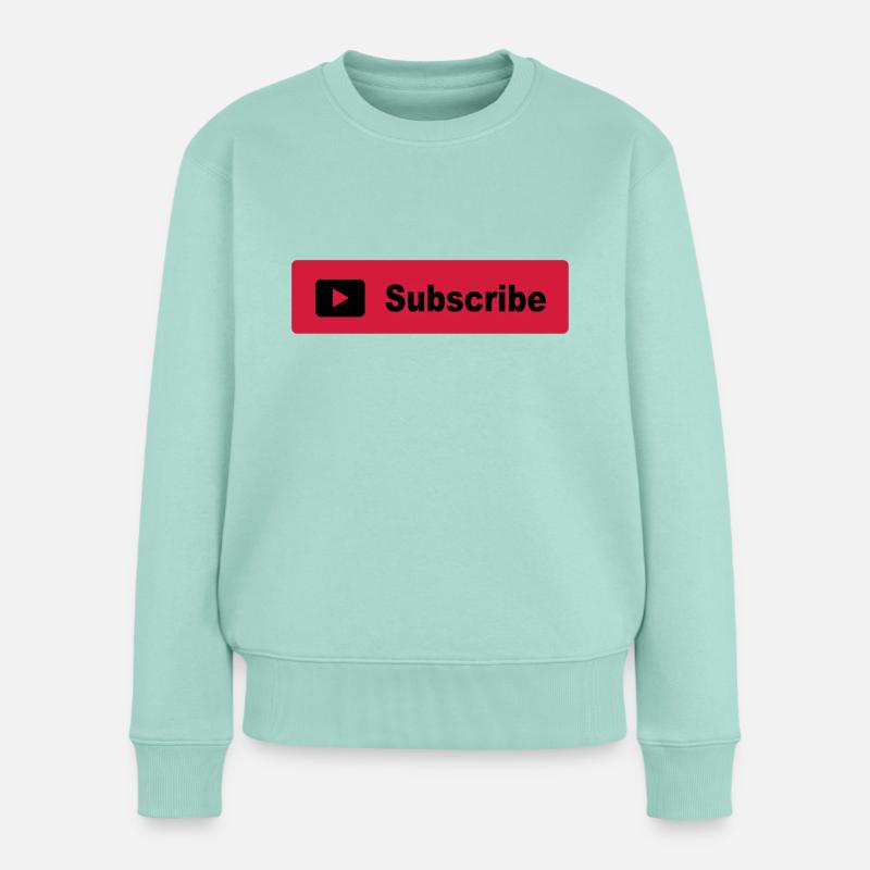 Subscribe Button - Women's Premium Organic Jumper - mint 