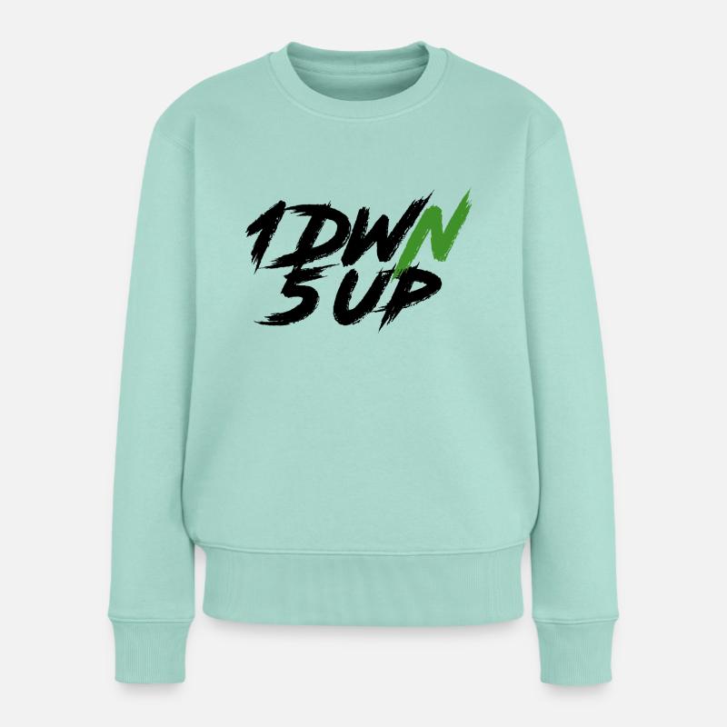 1DWN5UP black - Frauen Premium Bio Pullover - Mint 