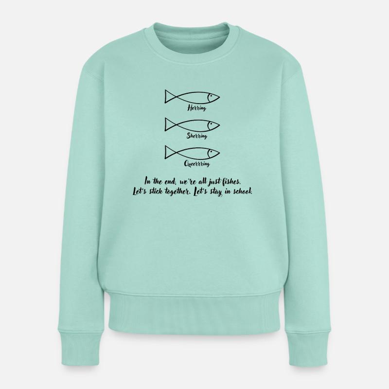 Schulterschluss der Vielfalt - Frauen Premium Bio Pullover - Mint 