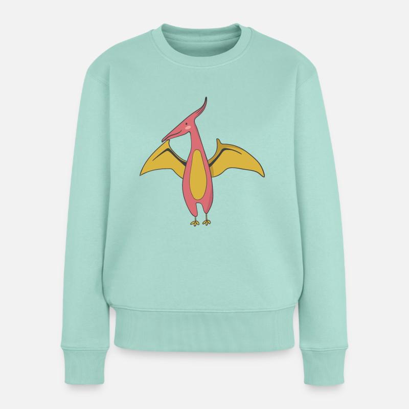 Dinosaurier Flugdino - Frauen Premium Bio Pullover - Mint 