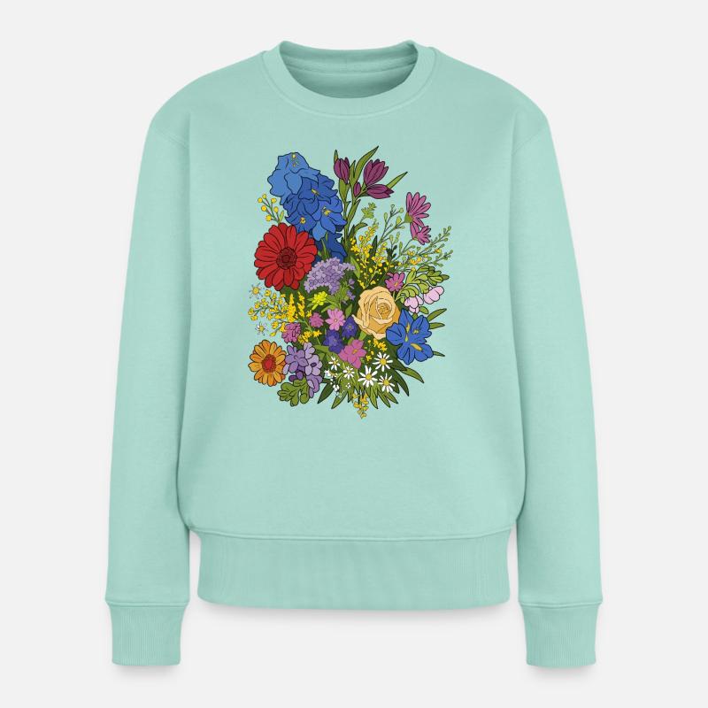 Bouquet d’été - Pull Premium bio Femme - menthe 