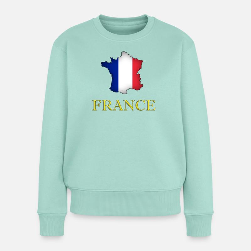 Frankreich - Frauen Premium Bio Pullover - Mint