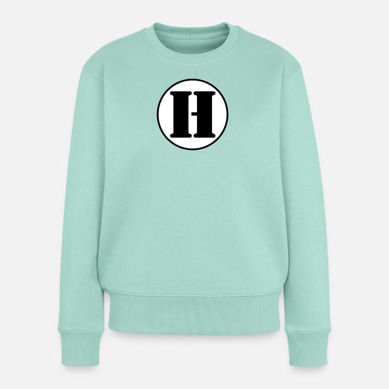 H Buchstabe Alphabet Name Vorname Geschenk - Frauen Premium Bio Pullover - Mint 