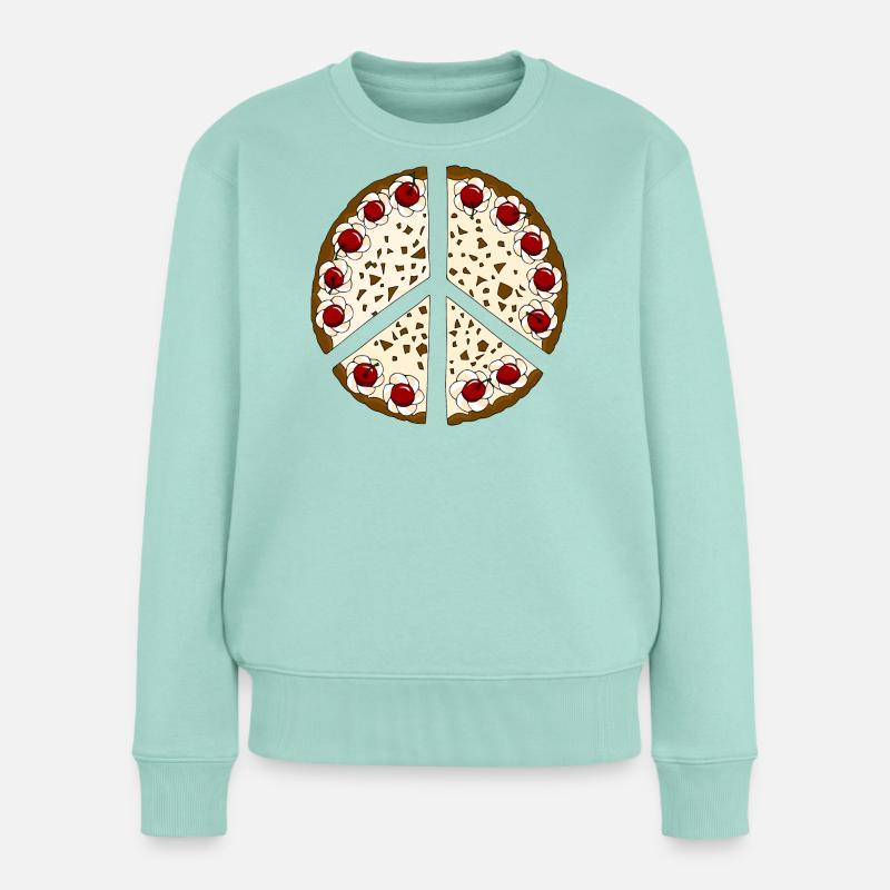 Peace Torte Kuchen Frieden Süßes süß lustig Essen - Frauen Premium Bio Pullover - Mint