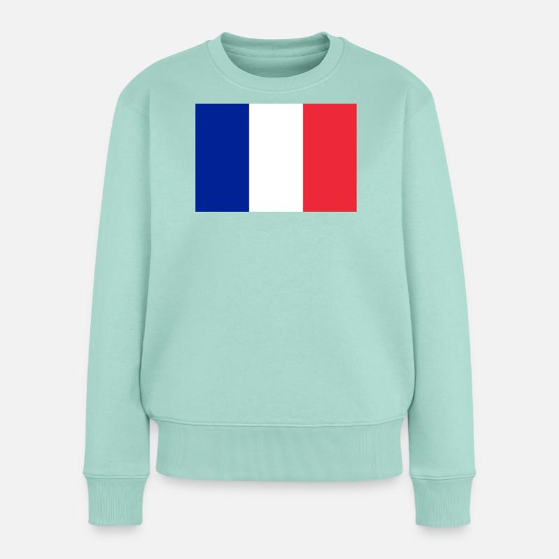 drapeau autocollant du drapeau de la France - Pull Premium bio Femme - menthe