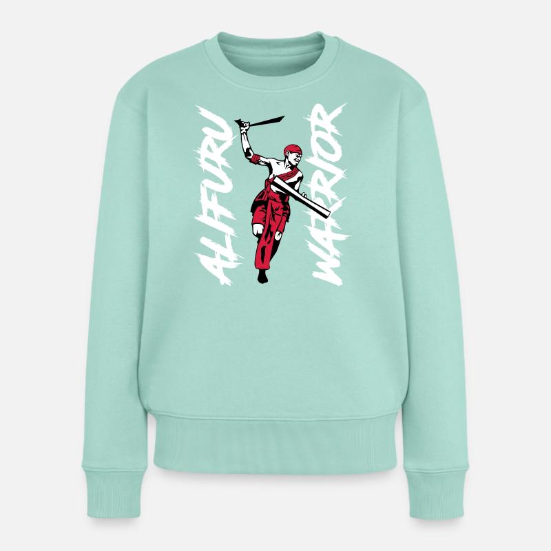 Alifuru Warrior Man - Frauen Premium Bio Pullover - Mint 