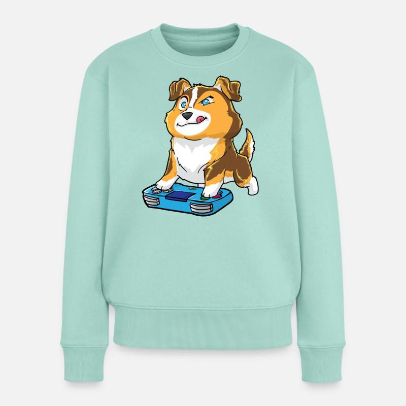 Australian Shepherd Gamepad Kawaii - Frauen Premium Bio Pullover - Mint 